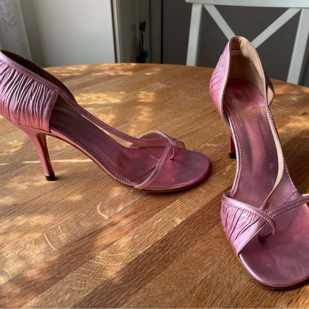 Pink Christian Louboutin sandals never worn 37 - Picture 6 of 6